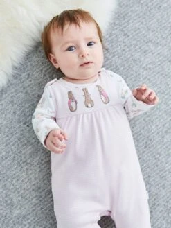 Jojo Maman Bebe JoJo Maman Bébé Pink 2-Piece Flopsy Bunny Dungaree Set