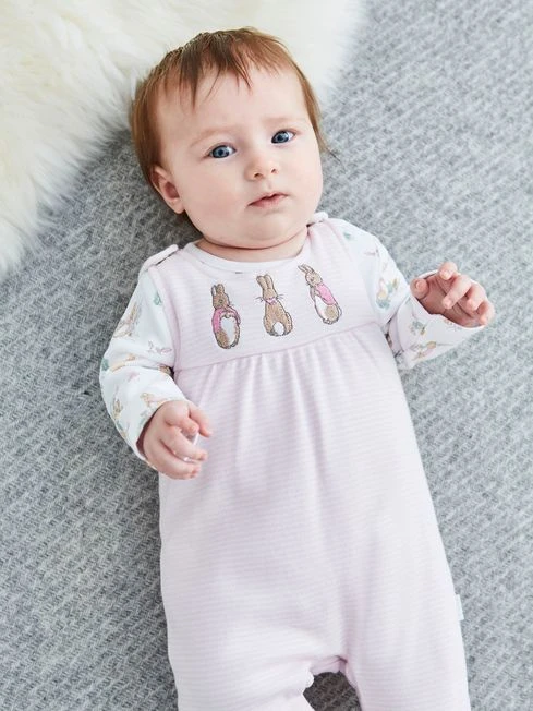 Jojo Maman Bebe JoJo Maman Bébé Pink 2-Piece Flopsy Bunny Dungaree Set 3 Jojo Maman Bebe JoJo Maman Bébé Pink 2-Piece Flopsy Bunny Dungaree Set