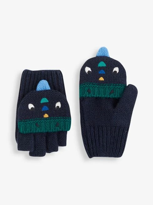 Jojo Maman Bebe JoJo Maman Bébé Navy Dino Gloves 4 Jojo Maman Bebe JoJo Maman Bébé Navy Dino Gloves - Image 2