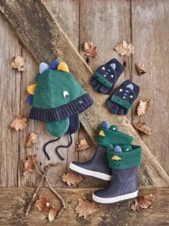 Jojo Maman Bebe JoJo Maman Bébé Navy Dino Gloves 7 Jojo Maman Bebe JoJo Maman Bébé Navy Dino Gloves -Jojo Maman Bebe C81256s3