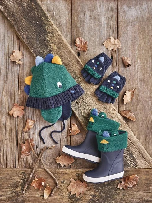 Jojo Maman Bebe JoJo Maman Bébé Navy Dino Gloves 5 Jojo Maman Bebe JoJo Maman Bébé Navy Dino Gloves - Image 3