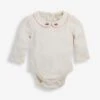 Jojo Maman Bebe JoJo Maman Bébé Cream Floral Embroidered Collar Body -Jojo Maman Bebe C82481s