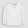 Jojo Maman Bebe JoJo Maman Bébé White Plain Peter Pan Long Sleeve Top -Jojo Maman Bebe C84975s