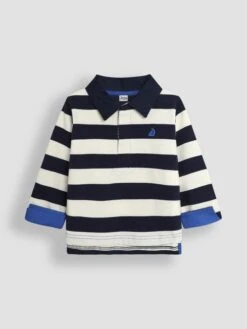 Jojo Maman Bebe JoJo Maman Bébé Navy Ecru Stripe Navy/Ecru Stripe Classic Stripe Rugby Top