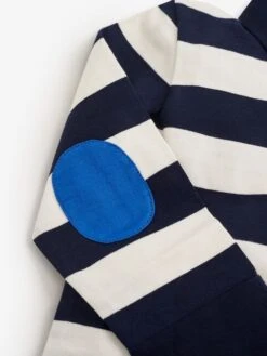 Jojo Maman Bebe JoJo Maman Bébé Navy Ecru Stripe Navy/Ecru Stripe Classic Stripe Rugby Top -Jojo Maman Bebe C86138s3