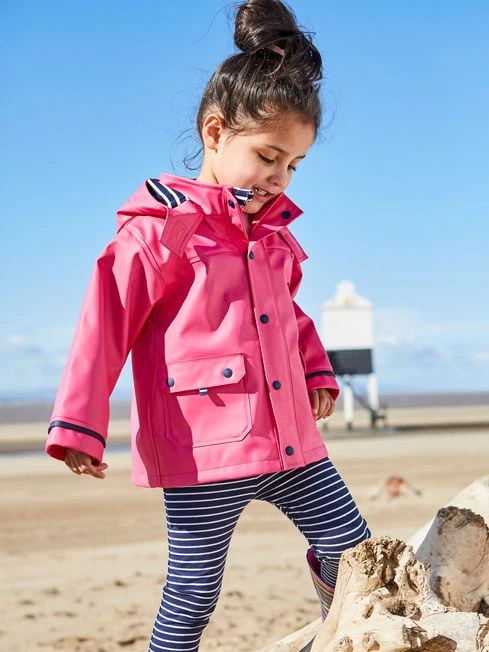 Jojo Maman Bebe JoJo Maman Bébé Fuchsia Waterproof Fisherman's Jacket 3 Jojo Maman Bebe JoJo Maman Bébé Fuchsia Waterproof Fisherman's Jacket