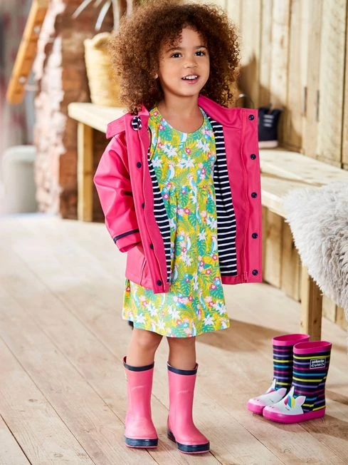 Jojo Maman Bebe JoJo Maman Bébé Fuchsia Waterproof Fisherman's Jacket 5 Jojo Maman Bebe JoJo Maman Bébé Fuchsia Waterproof Fisherman's Jacket - Image 3