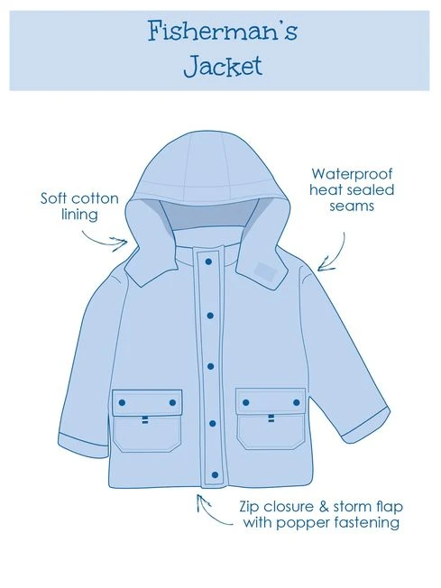 Jojo Maman Bebe JoJo Maman Bébé Fuchsia Waterproof Fisherman's Jacket 8 Jojo Maman Bebe JoJo Maman Bébé Fuchsia Waterproof Fisherman's Jacket - Image 6