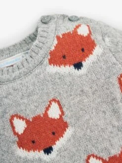 Jojo Maman Bebe JoJo Maman Bébé Marl Grey Fox Jumper -Jojo Maman Bebe C91446s4
