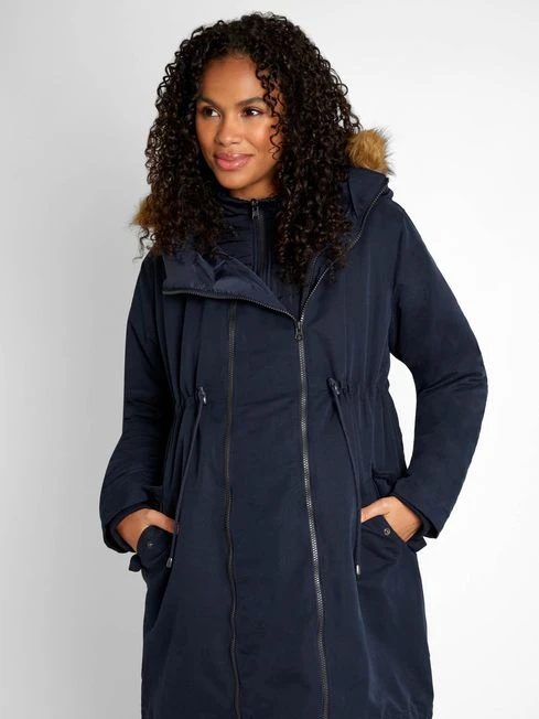 Jojo Maman Bebe JoJo Maman Bébé Navy 5-in-1 All Seasons Maternity Parka 11 Jojo Maman Bebe JoJo Maman Bébé Navy 5-in-1 All Seasons Maternity Parka - Image 9