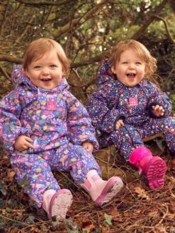 Jojo Maman Bebe JoJo Maman Bébé Woodland Navy Waterproof Fleece Lined All-In-One -Jojo Maman Bebe C95156s3