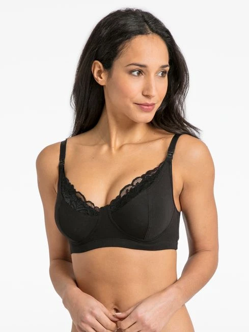 Jojo Maman Bebe JoJo Maman Bébé Black Lace Trim Maternity & Nursing Bra 3 Jojo Maman Bebe JoJo Maman Bébé Black Lace Trim Maternity & Nursing Bra