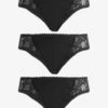 Jojo Maman Bebe JoJo Maman Bébé Black 3-Pack Lace Trim Maternity Knickers -Jojo Maman Bebe C97293s