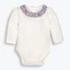 Jojo Maman Bebe JoJo Maman Bébé Cream Ditsy Frill Collar Body -Jojo Maman Bebe C97720s