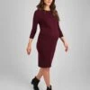 Jojo Maman Bebe JoJo Maman Bébé Burgundy Red Knitted Tube Maternity Dress -Jojo Maman Bebe D11338s