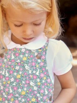 Jojo Maman Bebe Jojo Maman Bébé White Girls' Pretty Polo Shirt