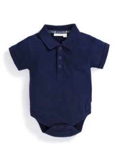 Jojo Maman Bebe JoJo Maman Bébé Navy Polo Shirt Baby Bodysuit