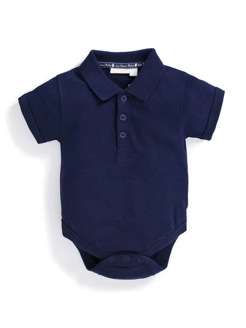 Jojo Maman Bebe JoJo Maman Bébé Navy Polo Shirt Baby Bodysuit 3 Jojo Maman Bebe JoJo Maman Bébé Navy Polo Shirt Baby Bodysuit