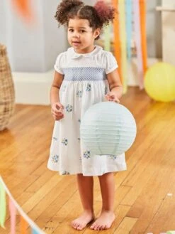 Jojo Maman Bebe JoJo Maman Bébé White Girls' Peter Pan Collar Embroidered Party Dress 23 Jojo Maman Bebe JoJo Maman Bébé White Girls' Peter Pan Collar Embroidered Party Dress -Jojo Maman Bebe D18217s11