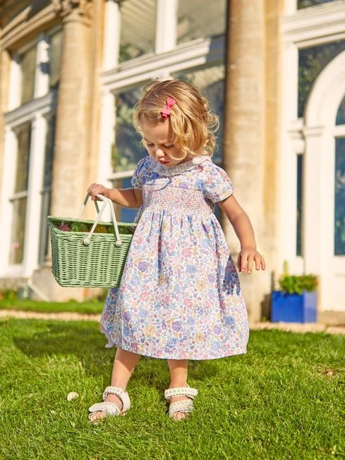 Jojo Maman Bebe JoJo Maman Bébé Meadow Girls' Frill Collar Party Dress 3 Jojo Maman Bebe JoJo Maman Bébé Meadow Girls' Frill Collar Party Dress