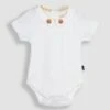 Jojo Maman Bebe JoJo Maman Bébé White Lion Embroidered Collar Baby Bodysuit 1 Jojo Maman Bebe JoJo Maman Bébé White Lion Embroidered Collar Baby Bodysuit -Jojo Maman Bebe D18243s