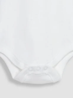 Jojo Maman Bebe JoJo Maman Bébé White Lion Embroidered Collar Baby Bodysuit -Jojo Maman Bebe D18243s3