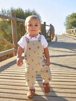 Jojo Maman Bebe JoJo Maman Bébé White Lion Embroidered Collar Baby Bodysuit -Jojo Maman Bebe D18243s4