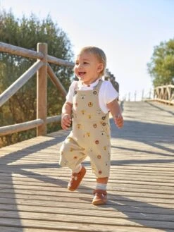 Jojo Maman Bebe JoJo Maman Bébé White Lion Embroidered Collar Baby Bodysuit -Jojo Maman Bebe D18243s5