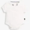 Jojo Maman Bebe JoJo Maman Bébé White Tractor Embroidered Collar Baby Bodysuit -Jojo Maman Bebe D18244s