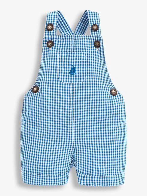 Jojo Maman Bebe JoJo Maman Bébé Cobalt Boat Gingham Baby Dungarees 4 Jojo Maman Bebe JoJo Maman Bébé Cobalt Boat Gingham Baby Dungarees - Image 2