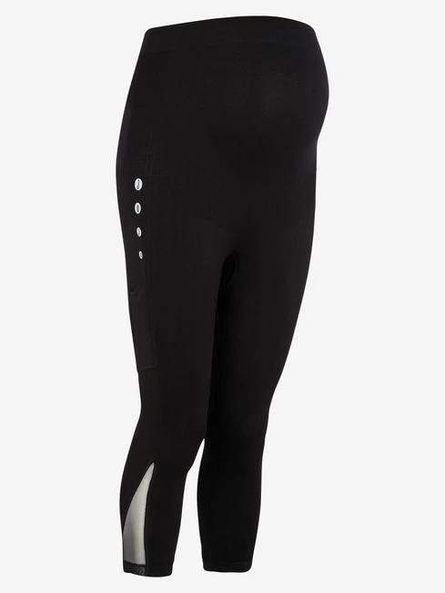 Jojo Maman Bebe JoJo Maman Bébé Black Cropped Seamless Support Workout Maternity Leggings 7 Jojo Maman Bebe JoJo Maman Bébé Black Cropped Seamless Support Workout Maternity Leggings - Image 5