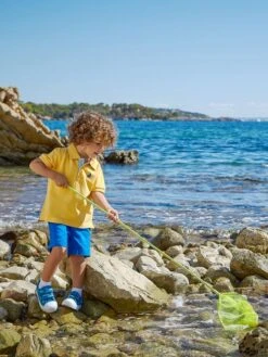 Jojo Maman Bebe JoJo Maman Bébé Yellow Kids' Classic Polo Shirt -Jojo Maman Bebe D18266s3