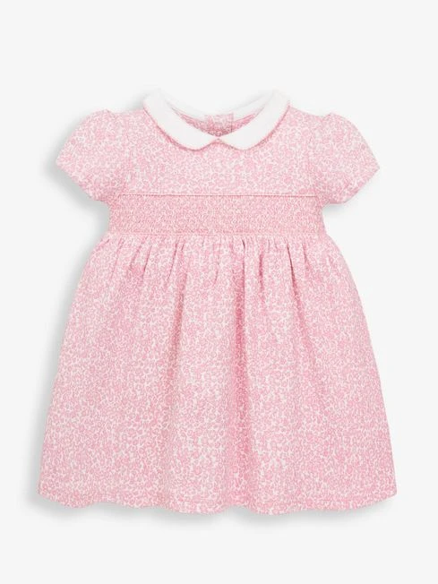 Jojo Maman Bebe JoJo Maman Bébé Pink Ditsy Smocked Baby Dress With Knickers 5 Jojo Maman Bebe JoJo Maman Bébé Pink Ditsy Smocked Baby Dress With Knickers - Image 3