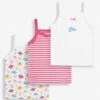 Jojo Maman Bebe JoJo Maman Bébé Dinosaur 3-Pack Girls' Vest Set -Jojo Maman Bebe D18282s