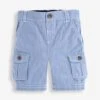 Jojo Maman Bebe JoJo Maman Bébé Blue Boys' Ticking Stripe Shorts -Jojo Maman Bebe D18290s