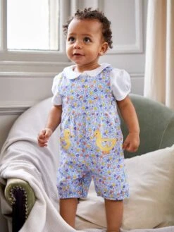 Jojo Maman Bebe JoJo Maman Bébé White Plain Peter Pan Collar Baby Bodysuit