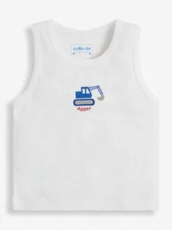 Jojo Maman Bebe JoJo Maman Bébé Blue 3-Pack Digger Boys' Vest Set 11 Jojo Maman Bebe JoJo Maman Bébé Blue 3-Pack Digger Boys' Vest Set -Jojo Maman Bebe D18320s4