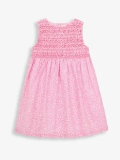 Jojo Maman Bebe JoJo Maman Bébé Pink Girls' Bud Smocked Dress -Jojo Maman Bebe D18707s3