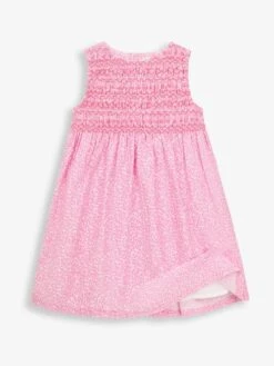 Jojo Maman Bebe JoJo Maman Bébé Pink Girls' Bud Smocked Dress -Jojo Maman Bebe D18707s4