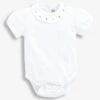 Jojo Maman Bebe JoJo Maman Bébé Heart Embroidered Heart Embroidered Frill Collar Baby Bodysuit -Jojo Maman Bebe D18714s