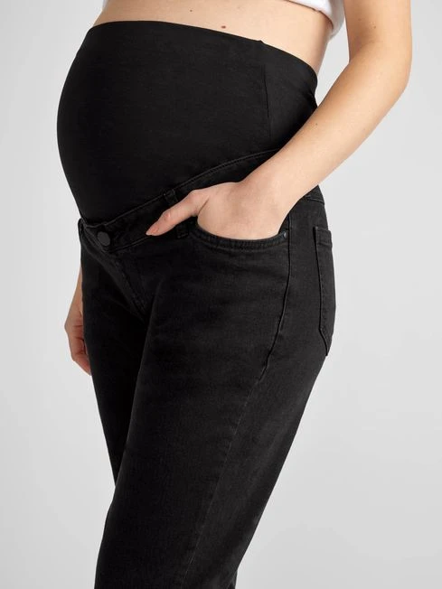Jojo Maman Bebe JoJo Maman Bébé Black Slim Boyfriend Maternity Jeans 5 Jojo Maman Bebe JoJo Maman Bébé Black Slim Boyfriend Maternity Jeans - Image 3