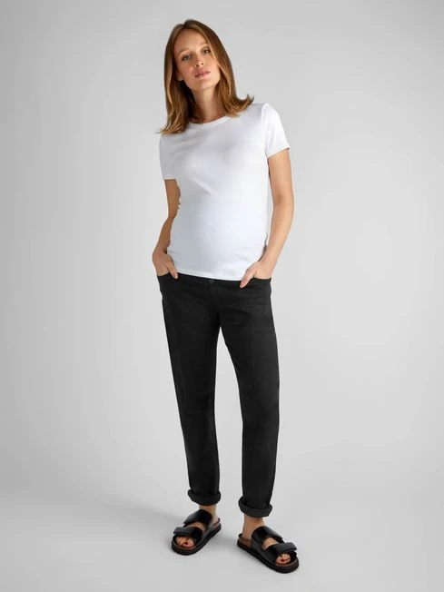Jojo Maman Bebe JoJo Maman Bébé Black Slim Boyfriend Maternity Jeans 7 Jojo Maman Bebe JoJo Maman Bébé Black Slim Boyfriend Maternity Jeans - Image 5