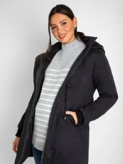 Jojo Maman Bebe JoJo Maman Bébé Black Cosy 2-in-1 Maternity Parka -Jojo Maman Bebe D39931s4