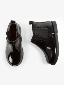 Jojo Maman Bebe JoJo Maman Bébé Black Patent Pretty Leather Chelsea Boots -Jojo Maman Bebe D40957s2