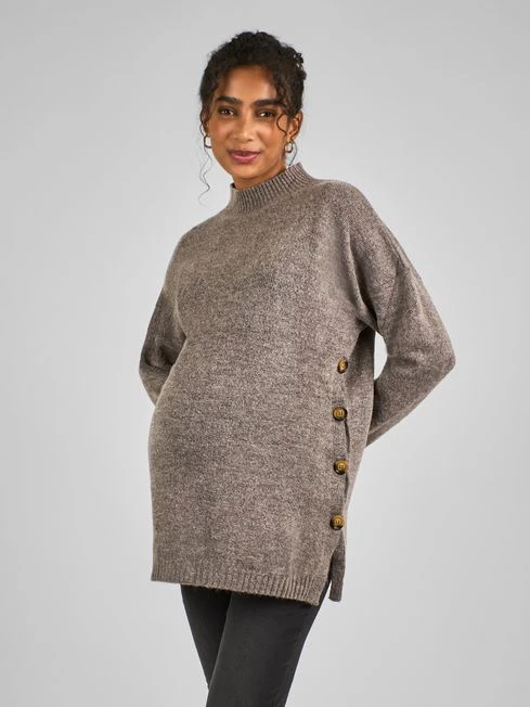 Jojo Maman Bebe JoJo Maman Bébé Mocha Turtle Neck Maternity & Nursing Jumper 3 Jojo Maman Bebe JoJo Maman Bébé Mocha Turtle Neck Maternity & Nursing Jumper