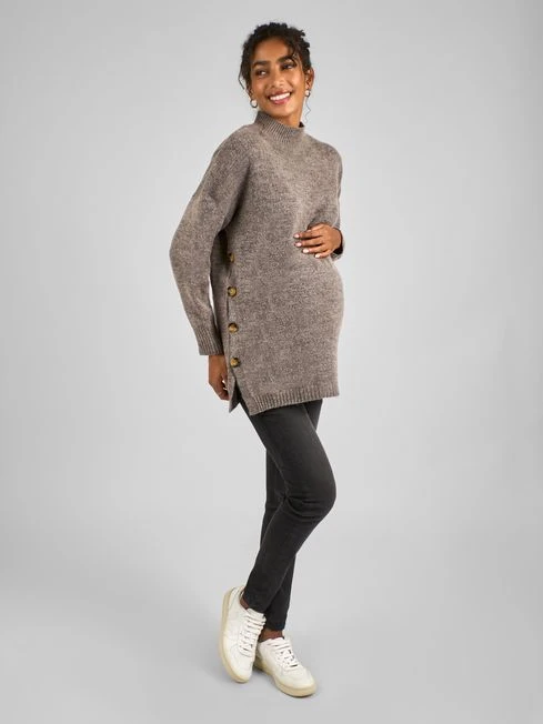 Jojo Maman Bebe JoJo Maman Bébé Mocha Turtle Neck Maternity & Nursing Jumper 5 Jojo Maman Bebe JoJo Maman Bébé Mocha Turtle Neck Maternity & Nursing Jumper - Image 3