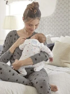 Jojo Maman Bebe JoJo Maman Bébé Charcoal Star Print Maternity & Nursing Lounge Set -Jojo Maman Bebe D40971s3