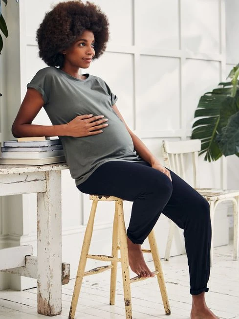 Jojo Maman Bebe JoJo Maman Bébé Black Jersey Maternity Trousers 4 Jojo Maman Bebe JoJo Maman Bébé Black Jersey Maternity Trousers - Image 2