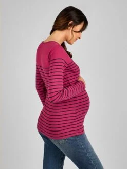 Jojo Maman Bebe JoJo Maman Bébé Burgundy Red Stripe Maternity & Nursing Top 7 Jojo Maman Bebe JoJo Maman Bébé Burgundy Red Stripe Maternity & Nursing Top -Jojo Maman Bebe D40980s3