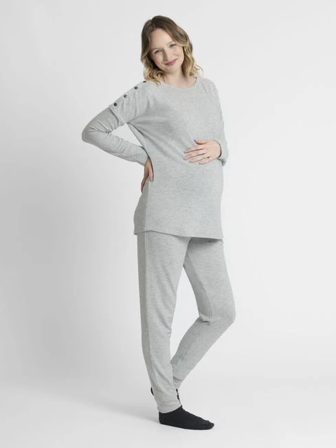 Jojo Maman Bebe JoJo Maman Bébé Silver Shoulder Opening Maternity & Nursing Top 3 Jojo Maman Bebe JoJo Maman Bébé Silver Shoulder Opening Maternity & Nursing Top